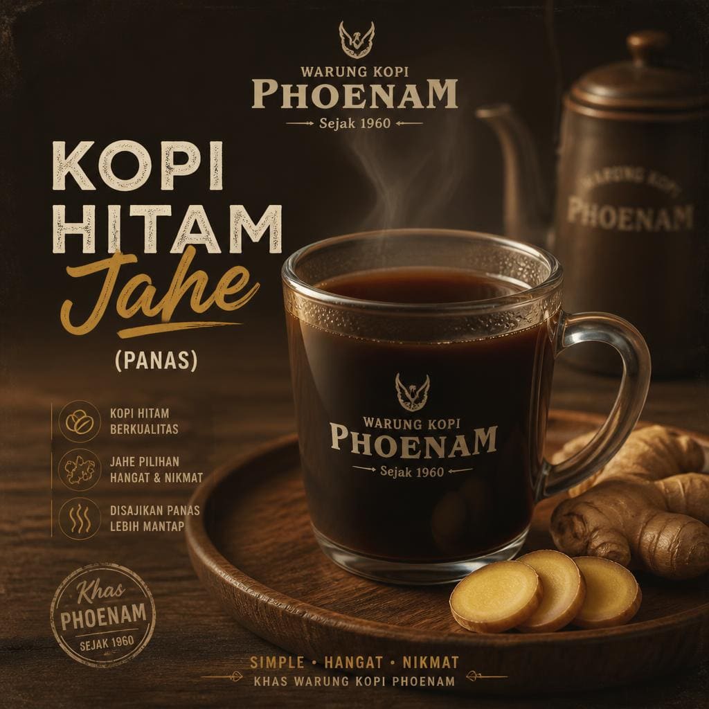 Kopi Hitam Jahe Panas Warkop Phoenam